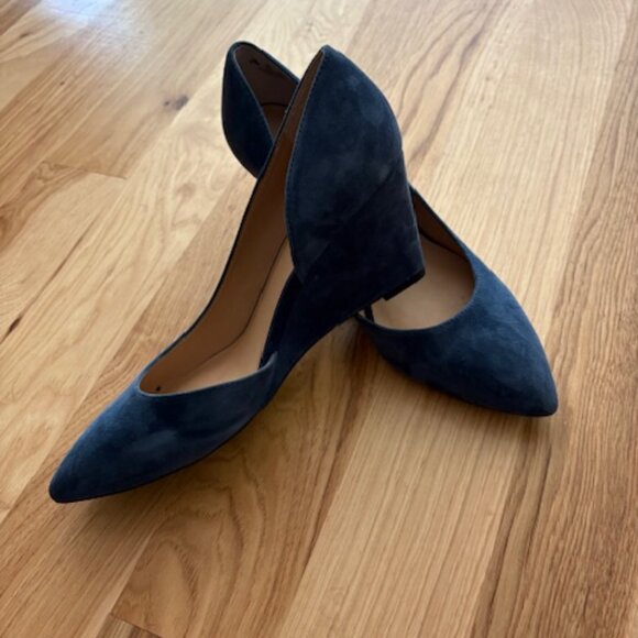 FRANCO SARTO SUEDE POINTED TOE WEDGE HEELS - Size 8 - Picture 3 of 5